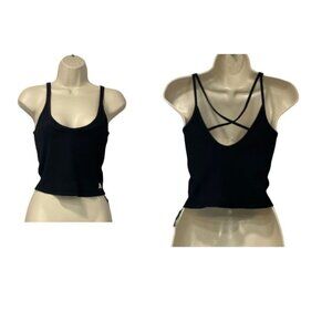 Vuori Women’s Rib Crop Tank Top, Black, Sz. S